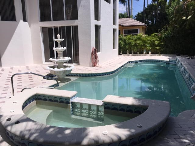 heated pool with spa