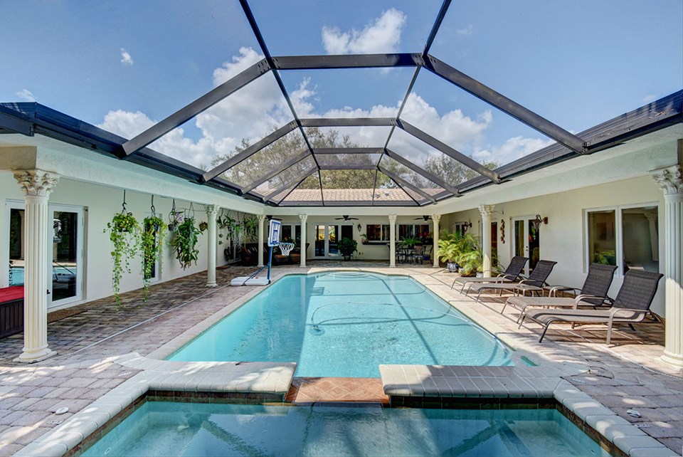 pool + hot tub
