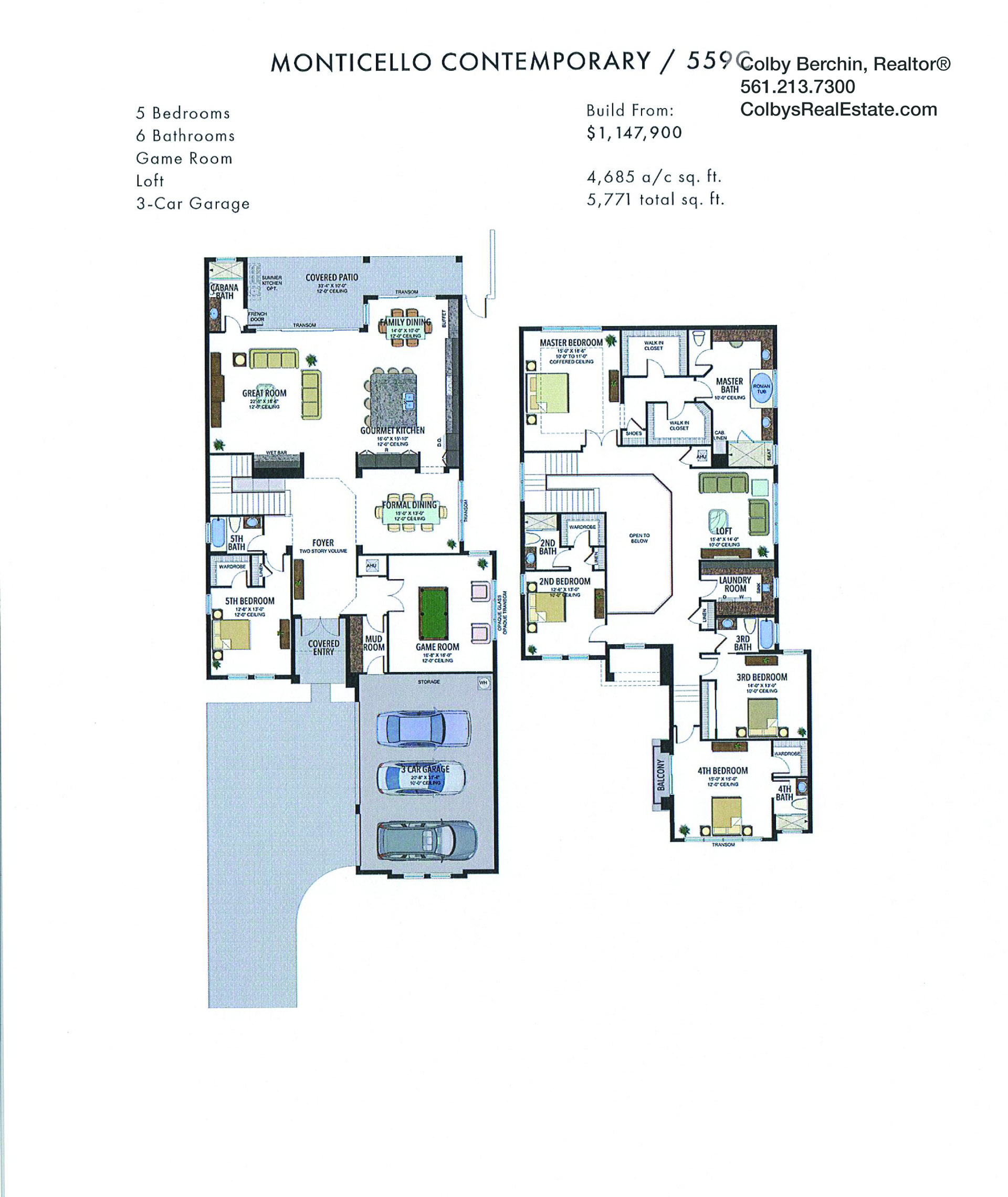 boca bridges pacific monticello contemporary floorplan