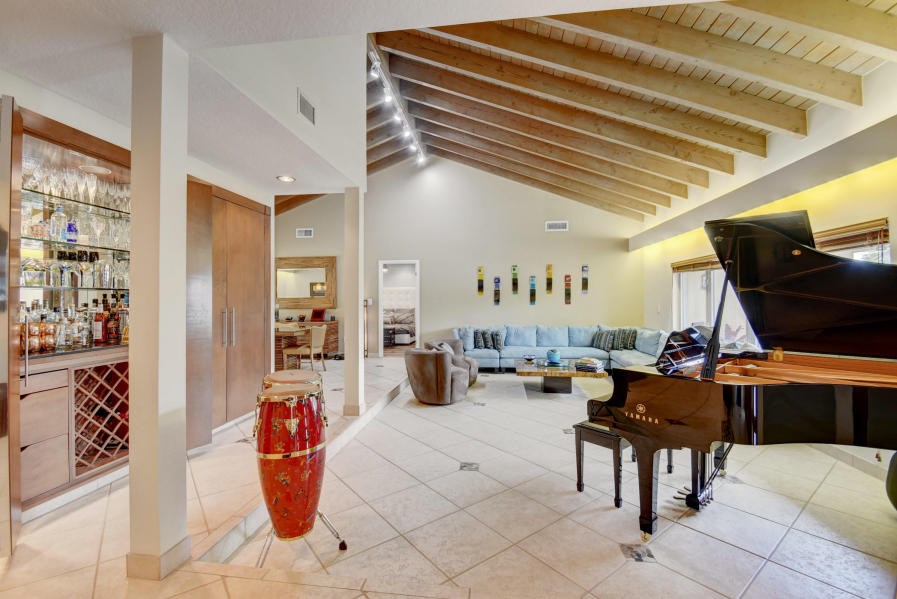 bar + living room